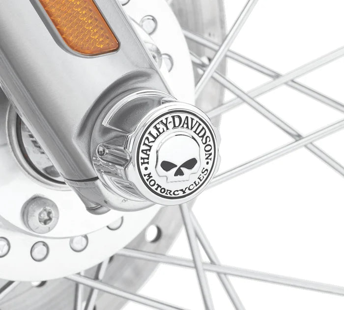Willie G Skull Front Axle Nut Covers