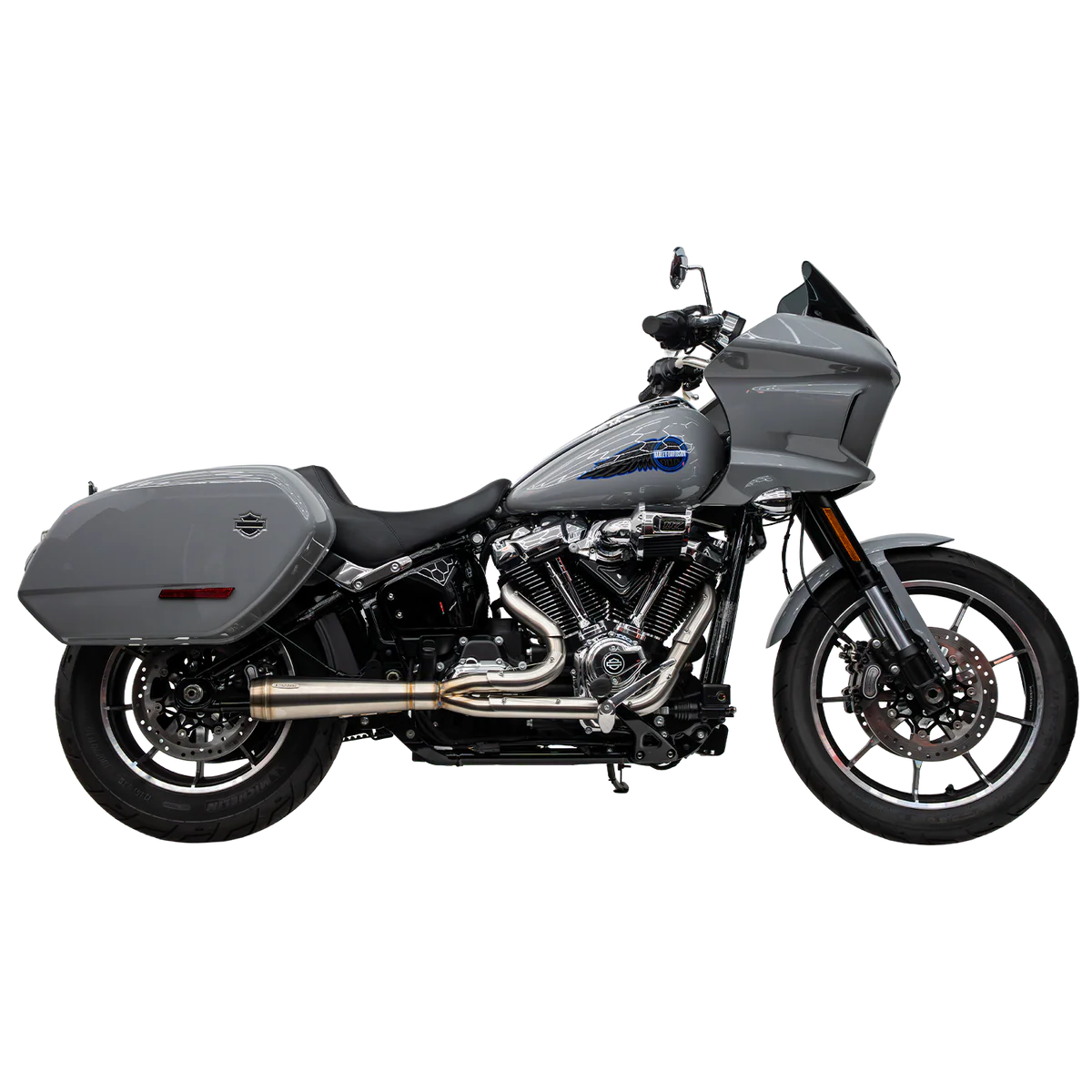 Stainless Assault: 2 Into 1 Harley-Davidson Softail Exhaust (25+ Softails w/t saddlebags)