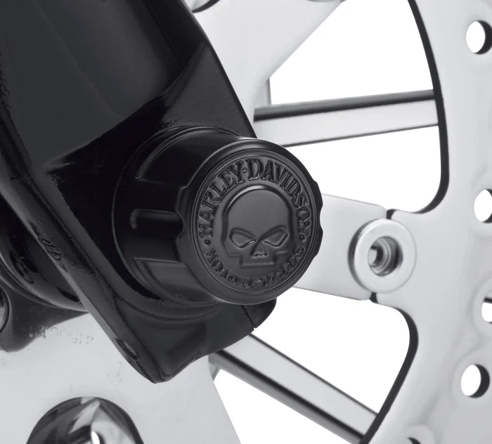 Willie G Skull Front Axle Nut Covers