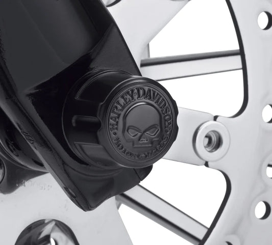 Willie G Skull Front Axle Nut Covers