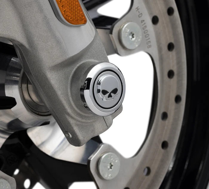 Willie G Skull Front Axle Nut Covers