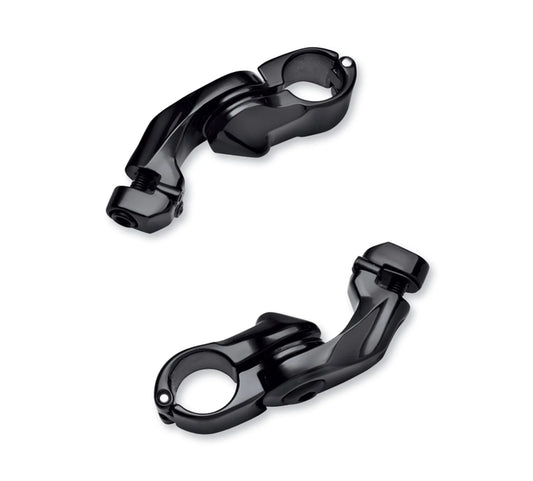 Short Angled Adjustable Highway Peg Mount Kit - Black