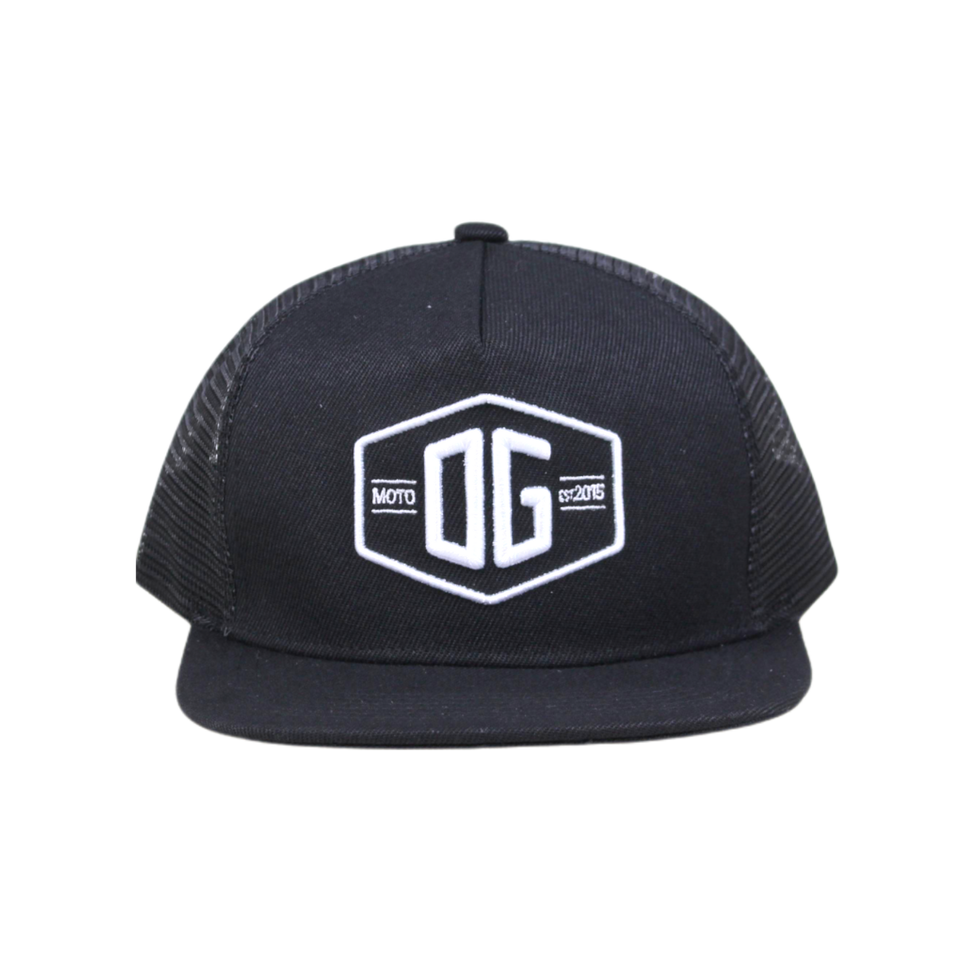 OG Classic Black Trucker Hat - Original Garage Moto
