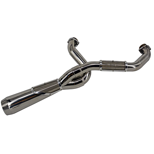 Polished Big Sexy: 2 into 1 Harley-Davidson Softail Exhaust(2025+ Softail w/t saddlebags) (Copy)