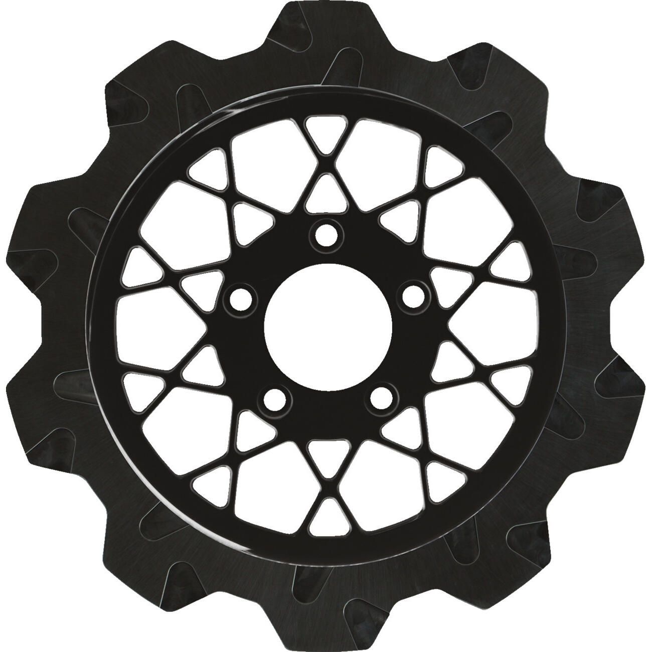 Lyndall Brakes Gemini Rear Brake Rotor - Black - Crown Cut - 11.8